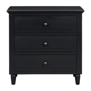 U Style 28" Painted Nightstand with 3 Drawers