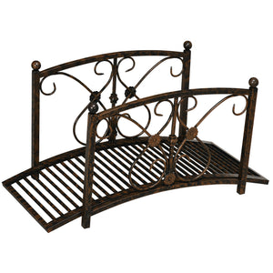 Outsunny 3.3FT Metal Arch Zen Garden Bridge