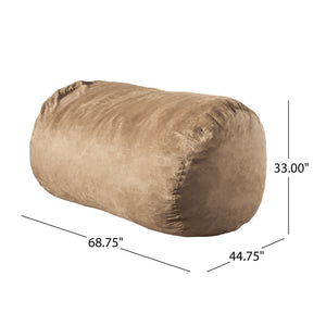Marlin 6.5 Foot Suede Cylindrical Bean Bag, Tuscany