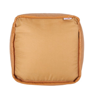 Candy Contemporary Faux Leather Square Pouf