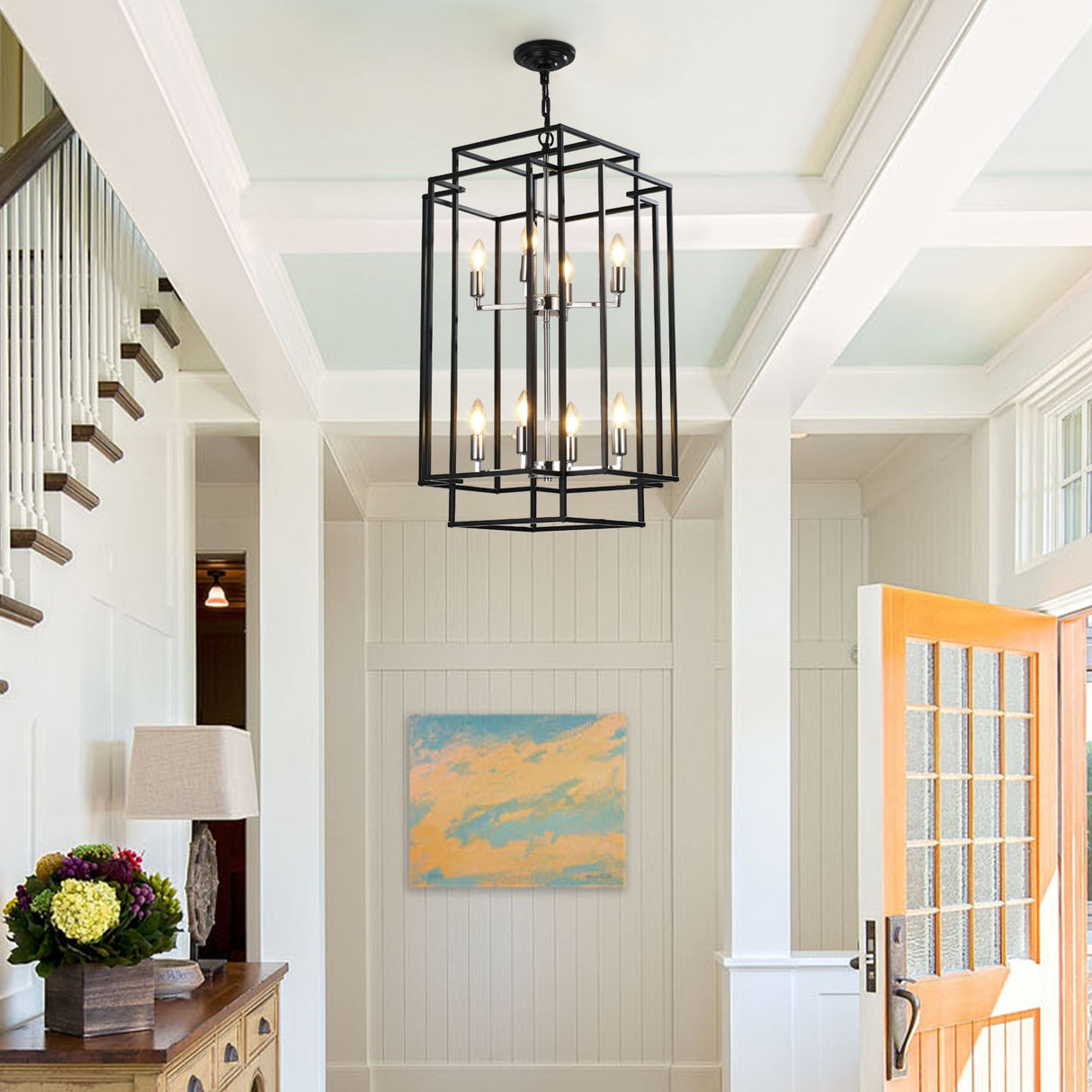 Geometric Foyer Chandelier