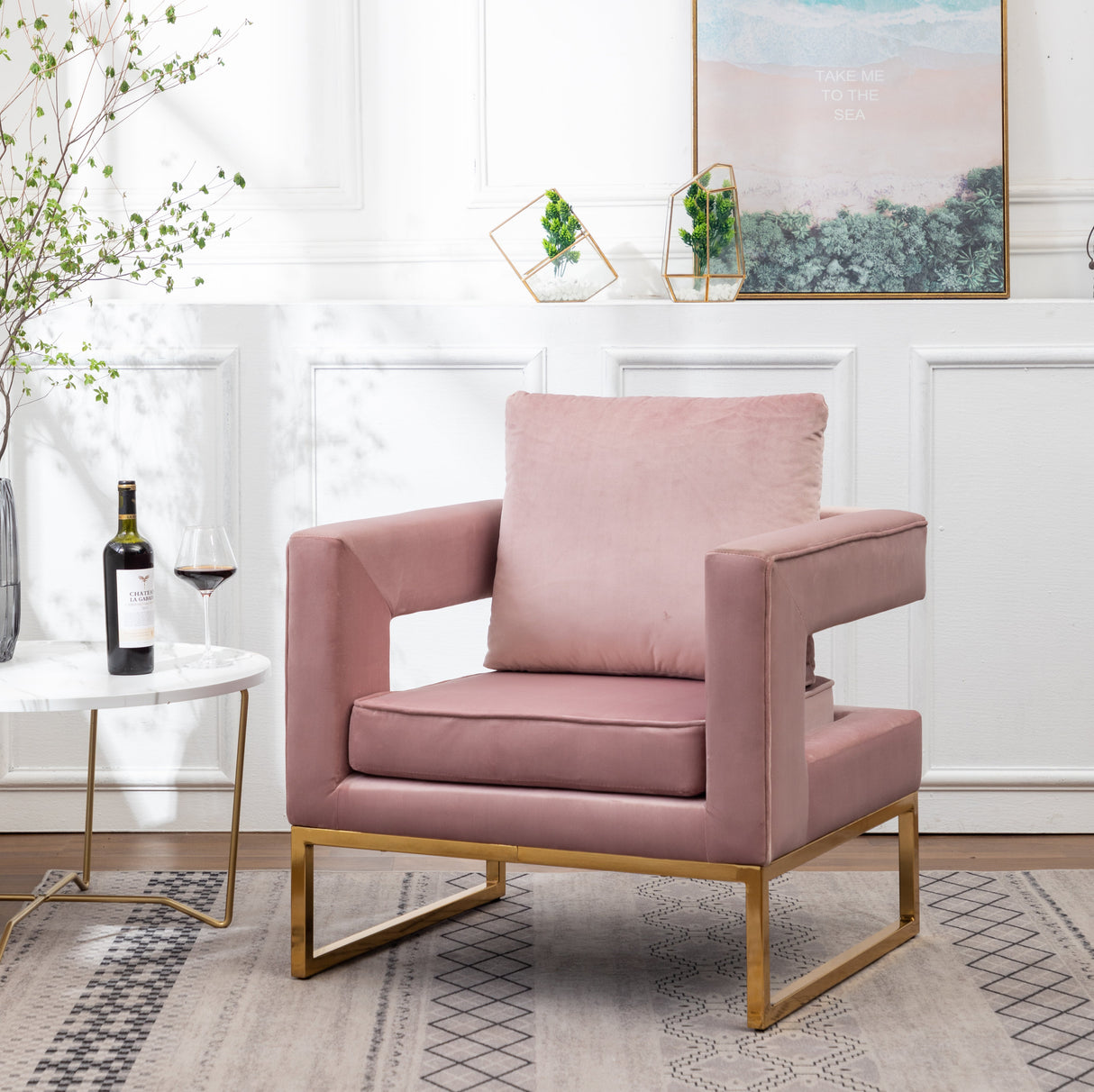 Lenola Contemporary Upholstered Accent Arm Chair