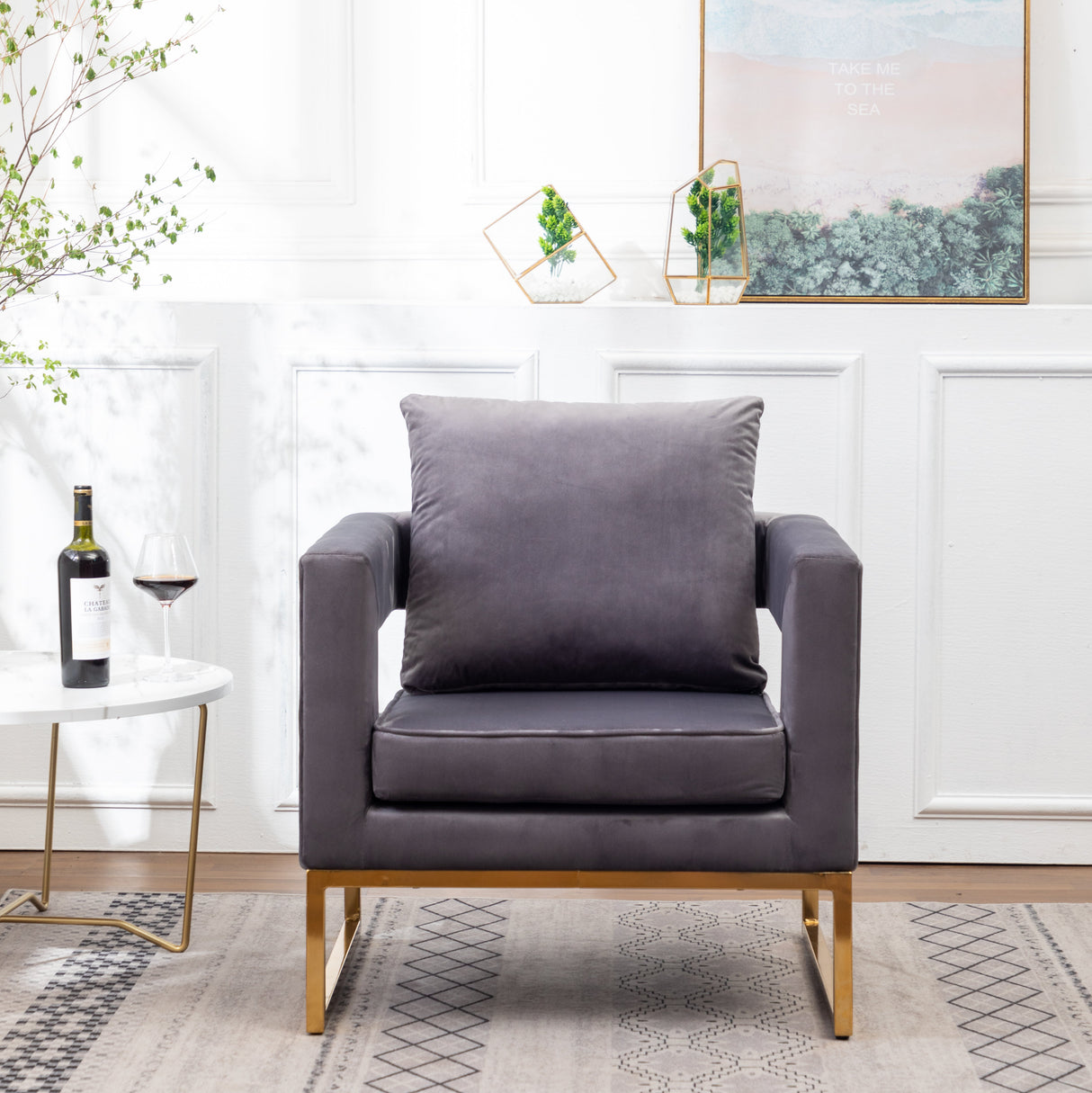 Lenola Contemporary Upholstered Accent Arm Chair