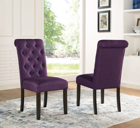Levi Button Tufted Upholstered Dining Chair, Set of 2