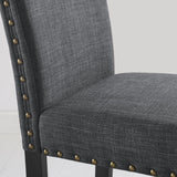 Eleanor Upholstered Dining Chairs with Nailhead Trim - Set of 2