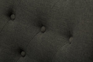 Charcoal Button Tufted Wingback Hostess Chairs Set of 2