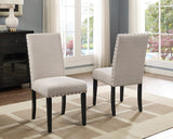 Eleanor Upholstered Dining Chairs with Nailhead Trim, Set of 2