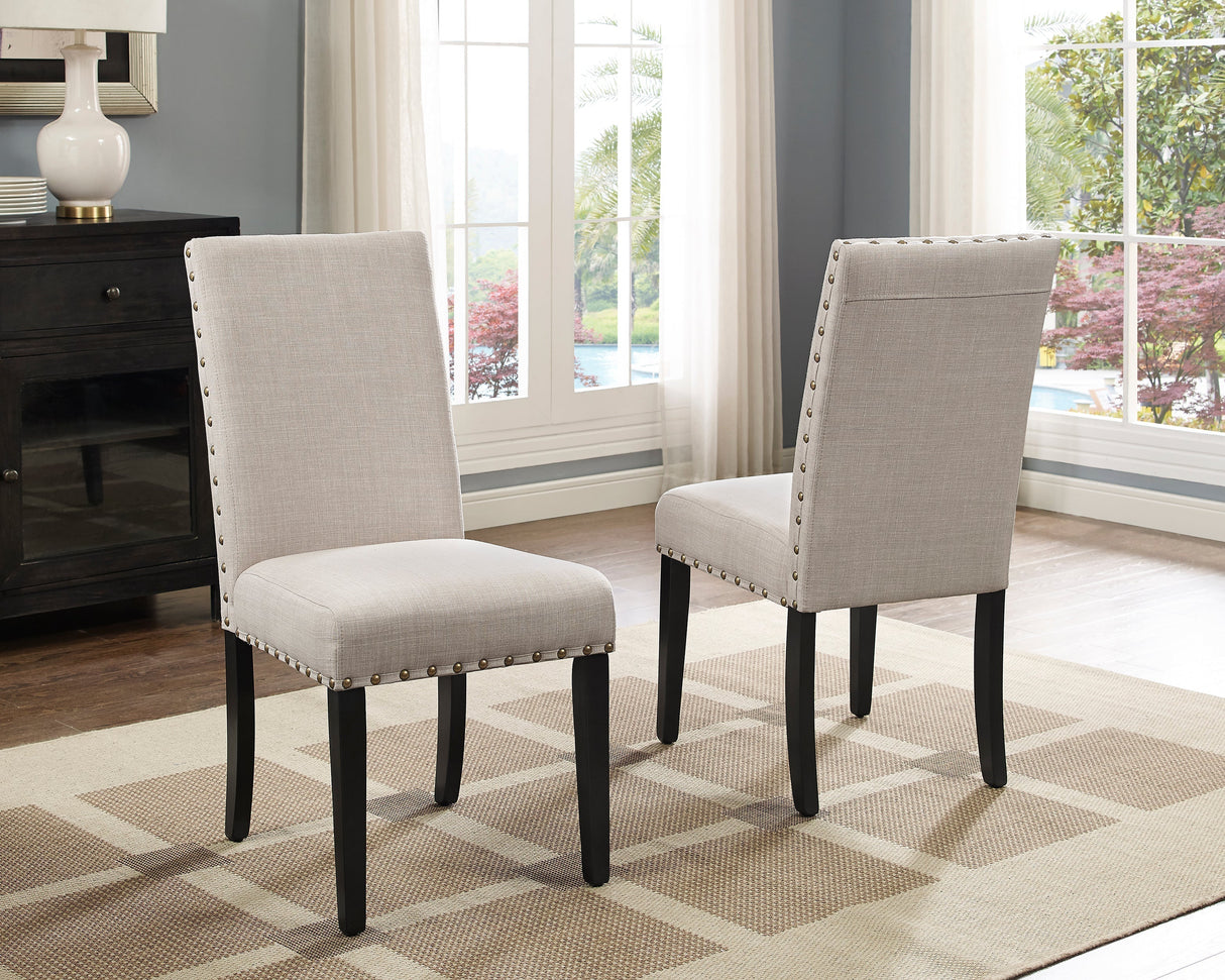 Eleanor Upholstered Dining Chairs with Nailhead Trim - Set of 2