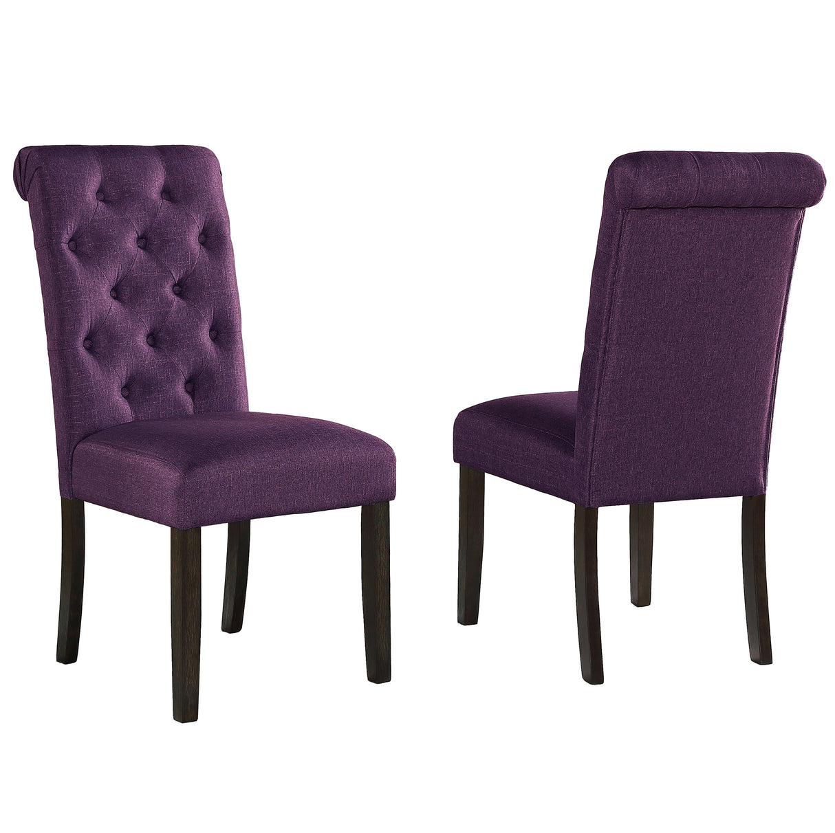 Levi Button Tufted Upholstered Dining Chair, Set of 2