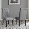 Levi Button Tufted Upholstered Dining Chair, Set of 2