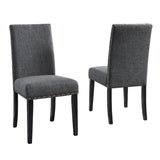 Eleanor Upholstered Dining Chairs with Nailhead Trim, Set of 2