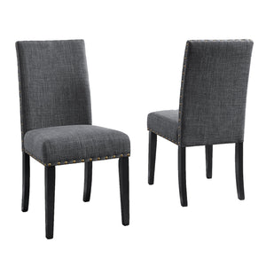 Eleanor Upholstered Dining Chairs with Nailhead Trim - Set of 2