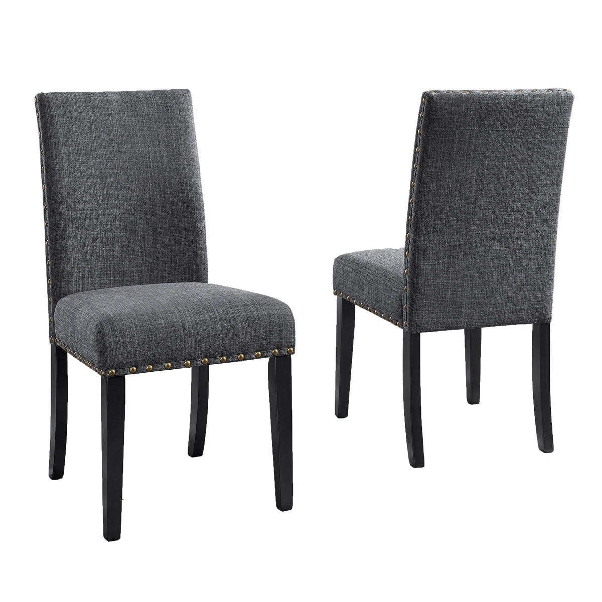 Eleanor Upholstered Dining Chairs with Nailhead Trim - Set of 2