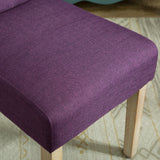 Hazel Solid Wood Button Tufted Upholstered Parsons Dining Chair, Set of 2