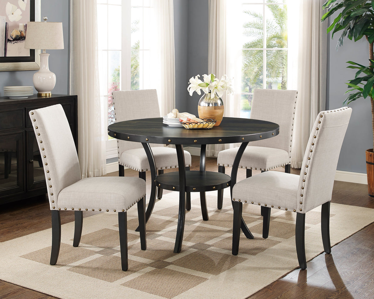 Eleanor Upholstered Dining Chairs with Nailhead Trim, Set of 2