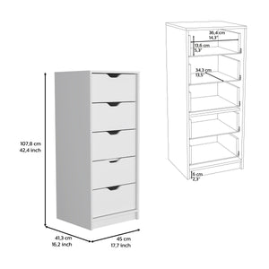 5-Drawer Slim Dresser