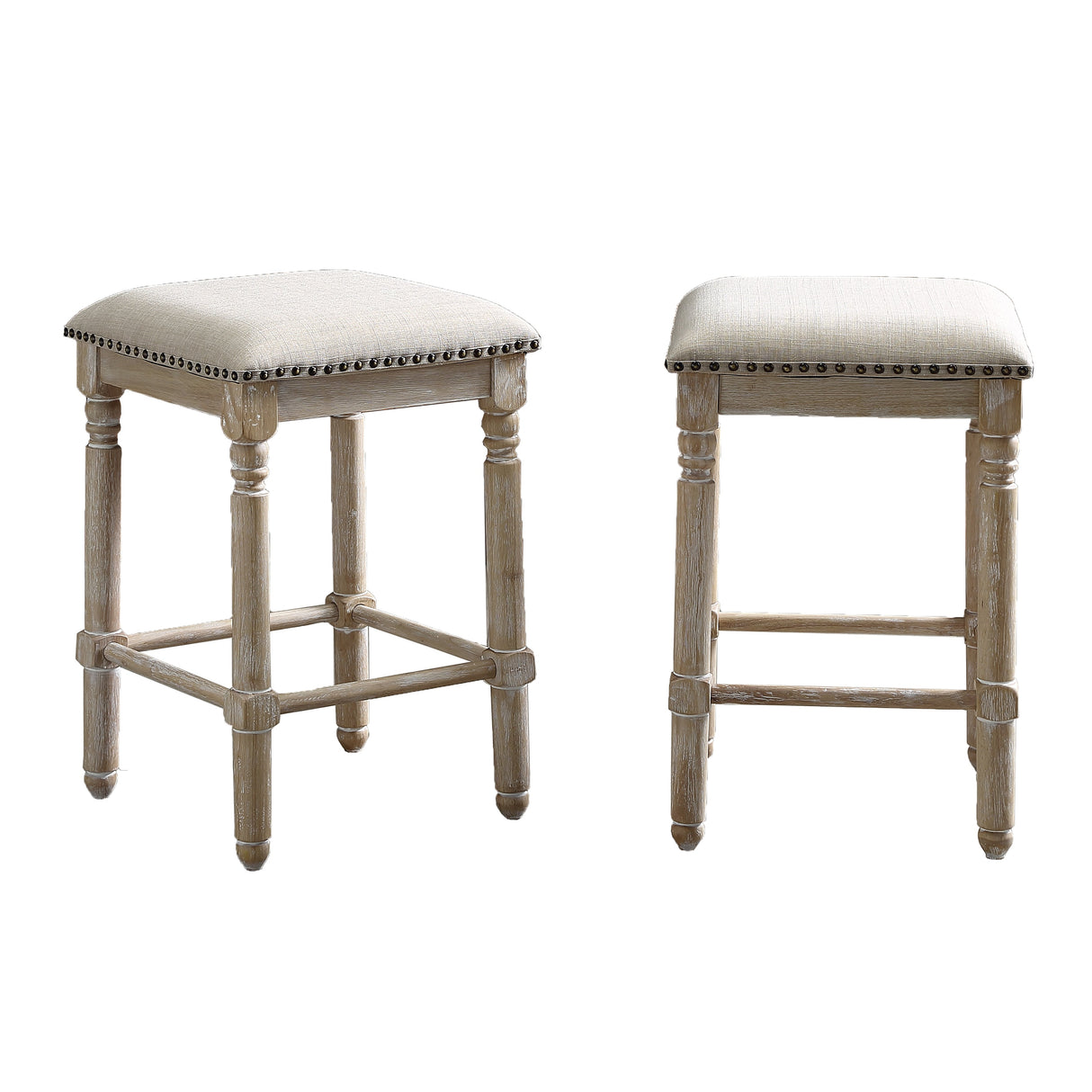 Arnhem Wood Upholstered Counter  Stool, Set of 2