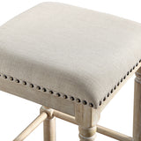 Arnhem Wood Upholstered Counter  Stool, Set of 2