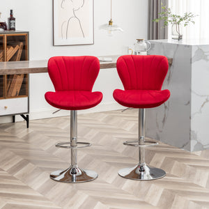 Ellston Upholstered Adjustable Swivel Barstools