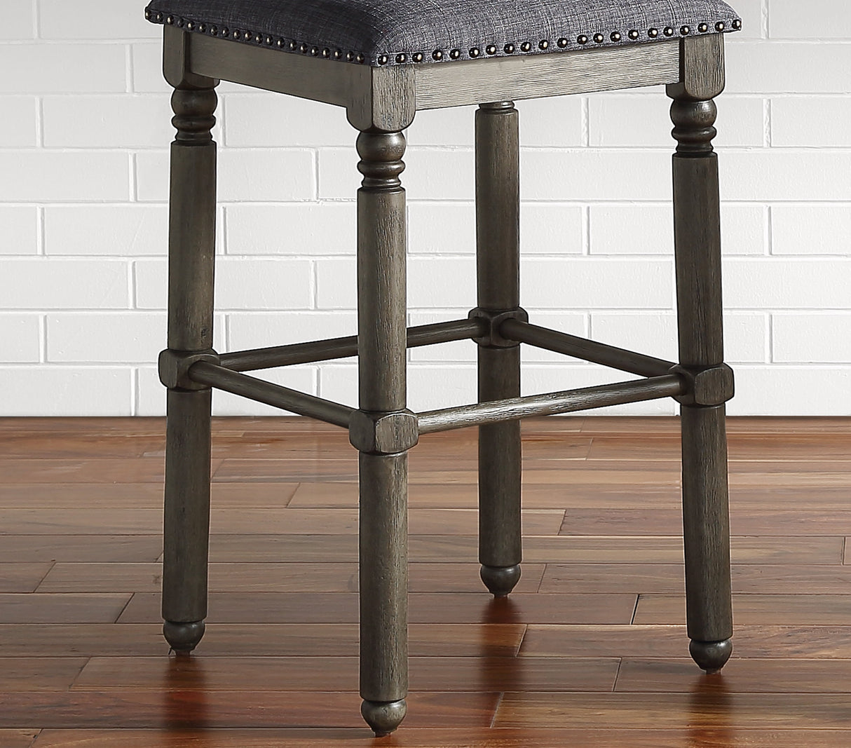 Arnhem Wood Upholstered Swivel Counter Height Stool, Set of 2
