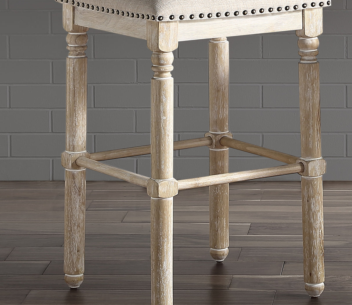 Arnhem Wood Upholstered Counter  Stool, Set of 2