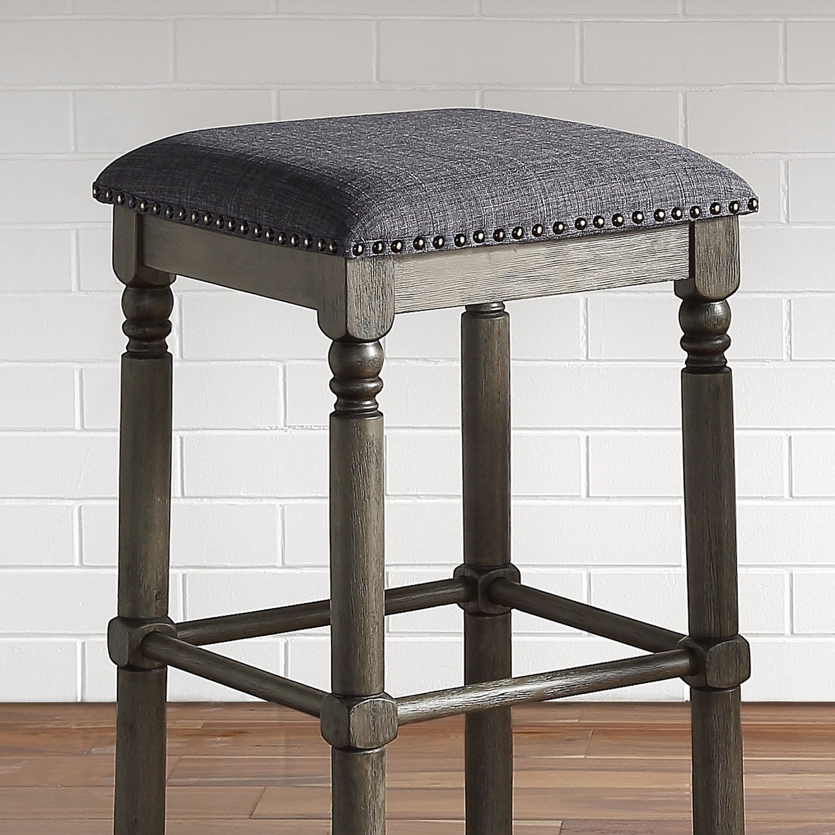 Arnhem Wood Upholstered Swivel Counter Height Stool, Set of 2