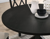 Firlo Dining Table with Cross-Buck Pedestal Base