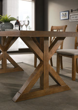 Enna Morden Farmhouse Wood Trestle Dining Table