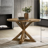 Firlo Dining Table with Cross-Buck Pedestal Base