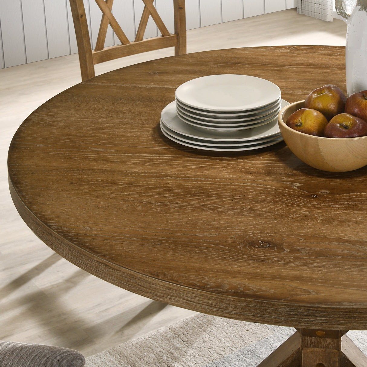 Firlo 36" Counter Height Dining Table with Cross-Buck Pedestal Base