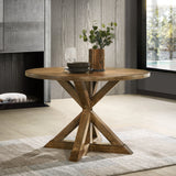 Firlo Dining Table with Cross-Buck Pedestal Base