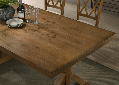 Enna Morden Farmhouse Wood Trestle Dining Table