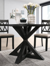 Firlo Dining Table with Cross-Buck Pedestal Base