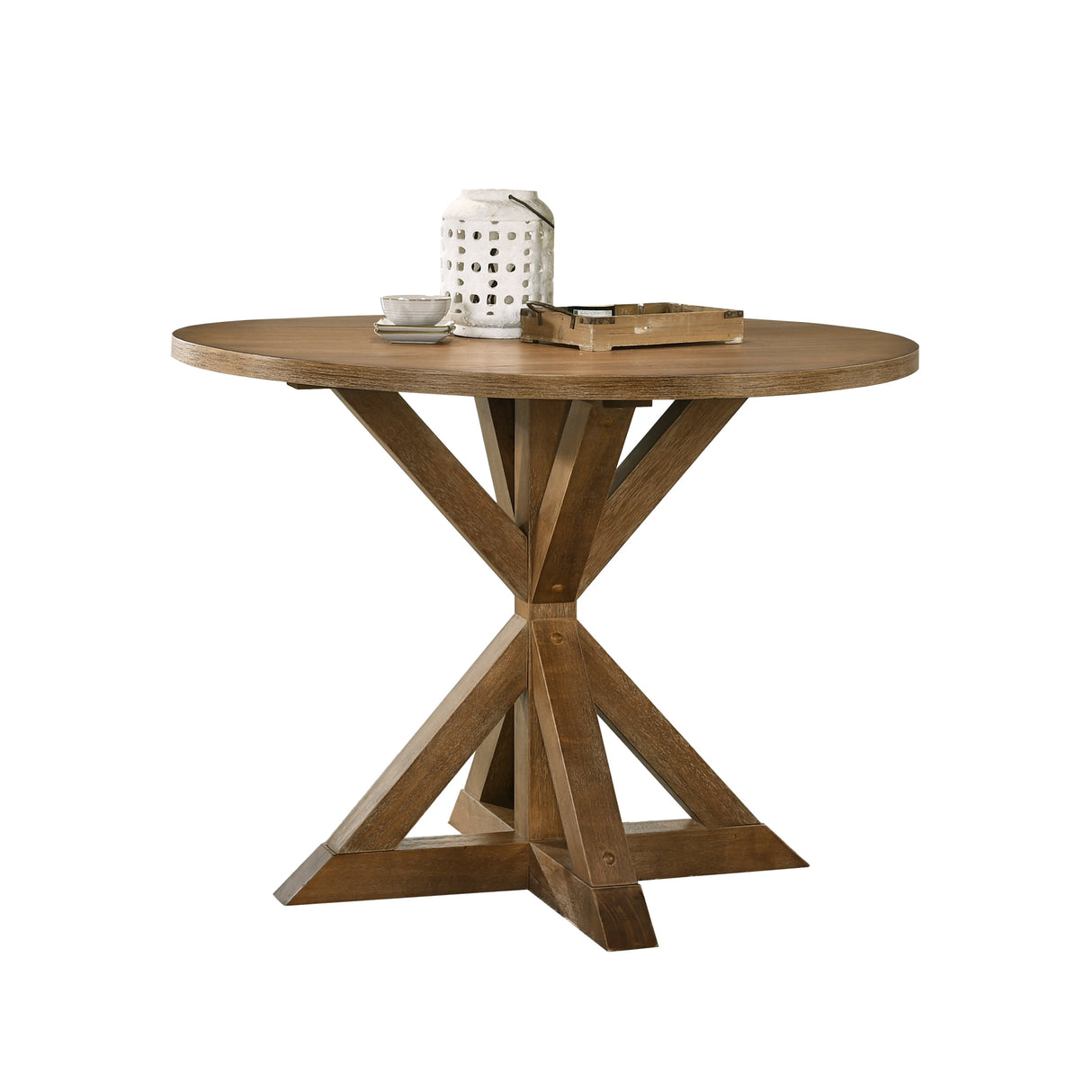 Firlo 36" Counter Height Dining Table with Cross-Buck Pedestal Base