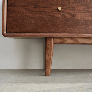 Walnut Color North America A Grade Solid TV Cabinet