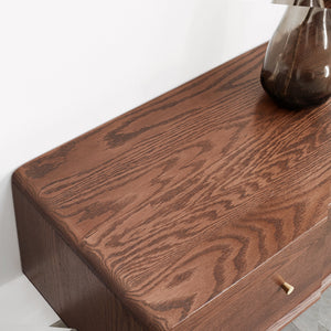 Walnut Color North America A Grade Solid TV Cabinet