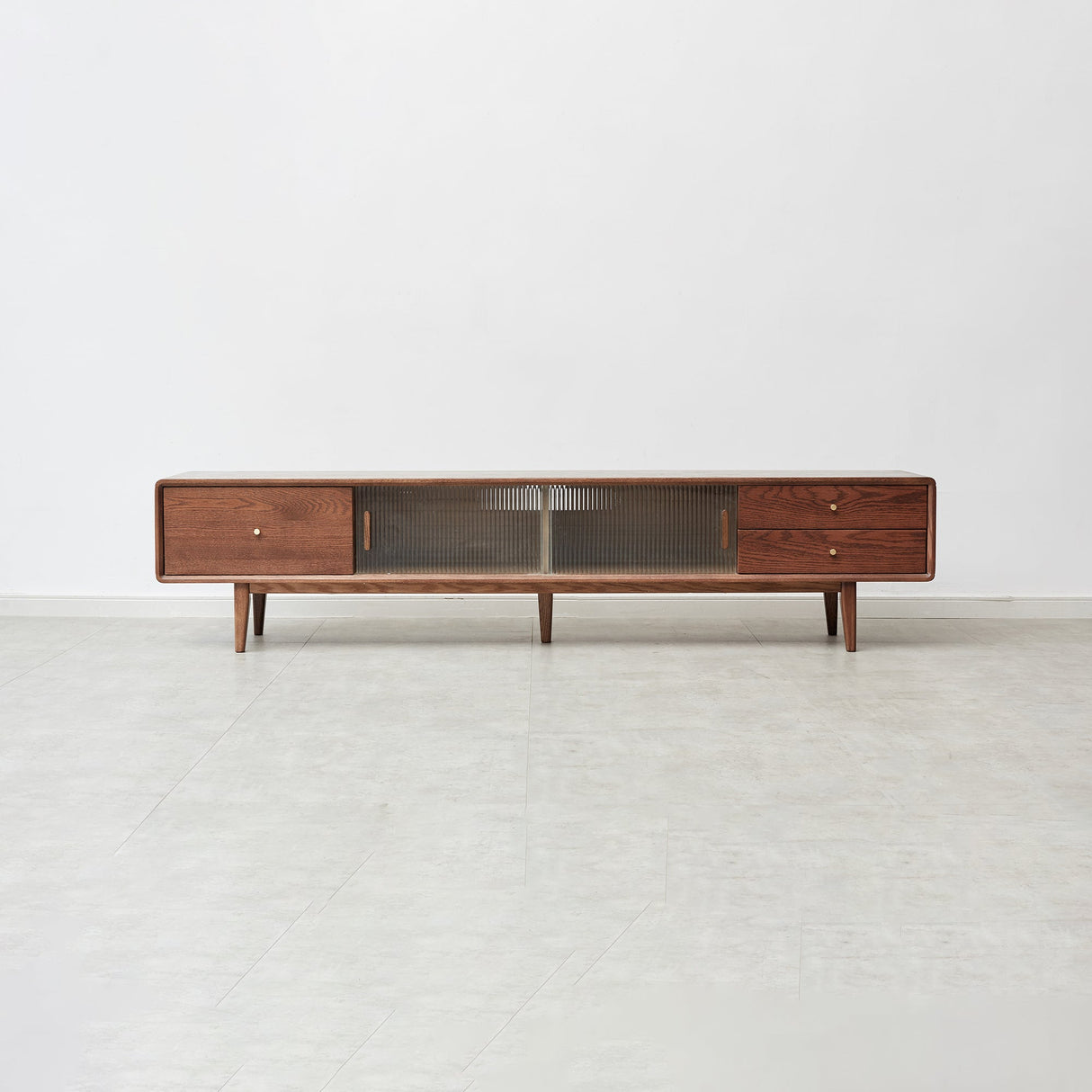Walnut Color North America A Grade Solid TV Cabinet