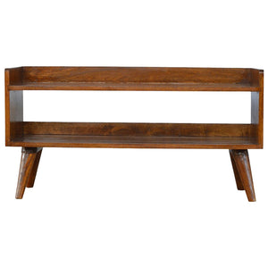 Solid Wood Nordic Storage Bench in Chestnut