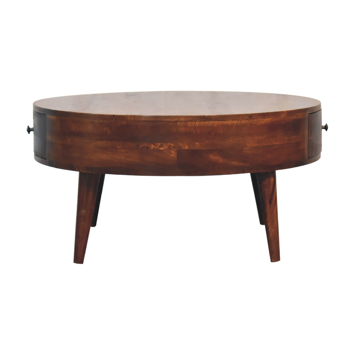 Solid Wood Odyssey Coffee Table, 2-Drawer, Nordic Legs