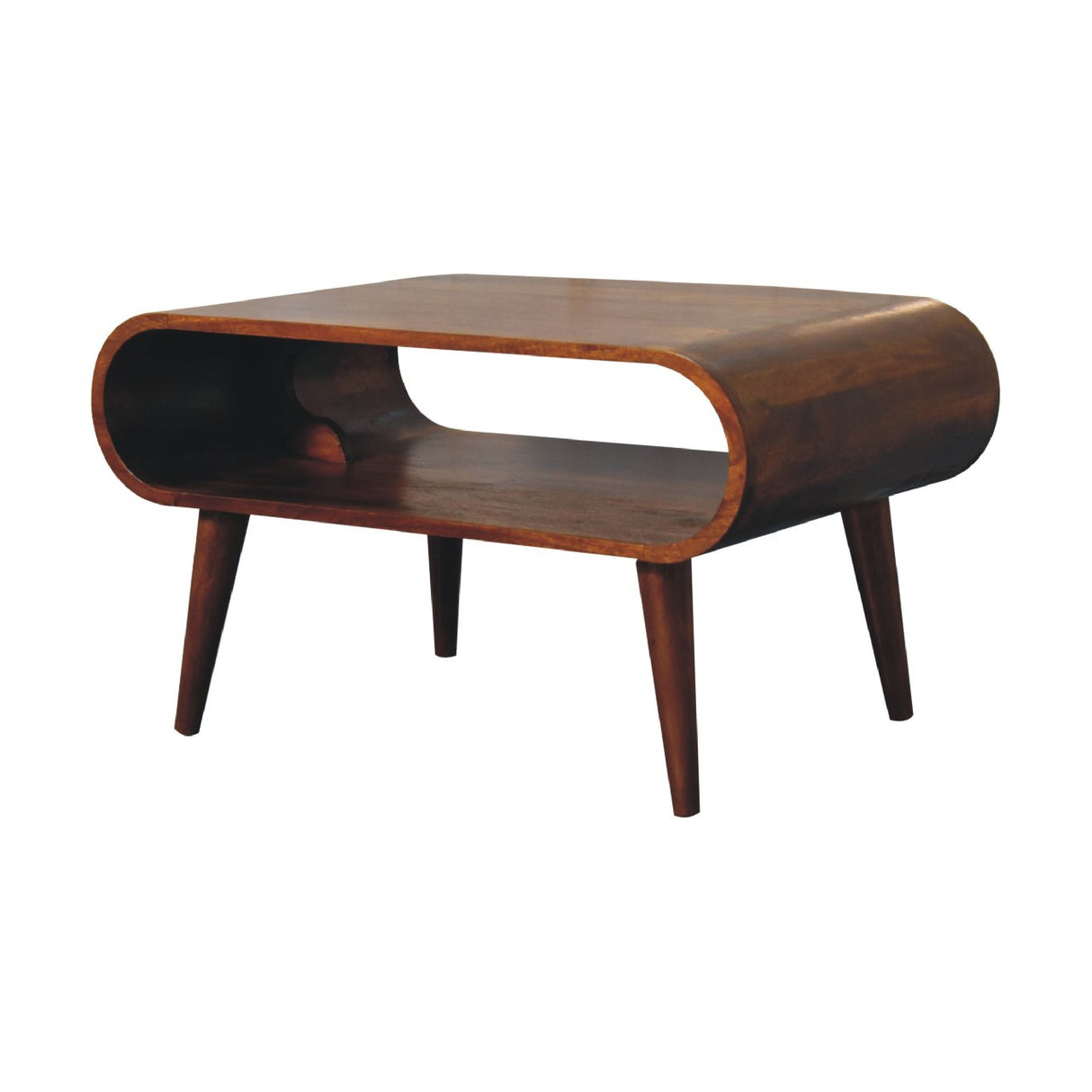 Open Chestnut Coffee Table, Nordic Legs