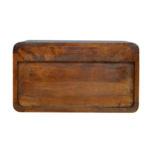 Solid Wood Curve Floating Nightstand