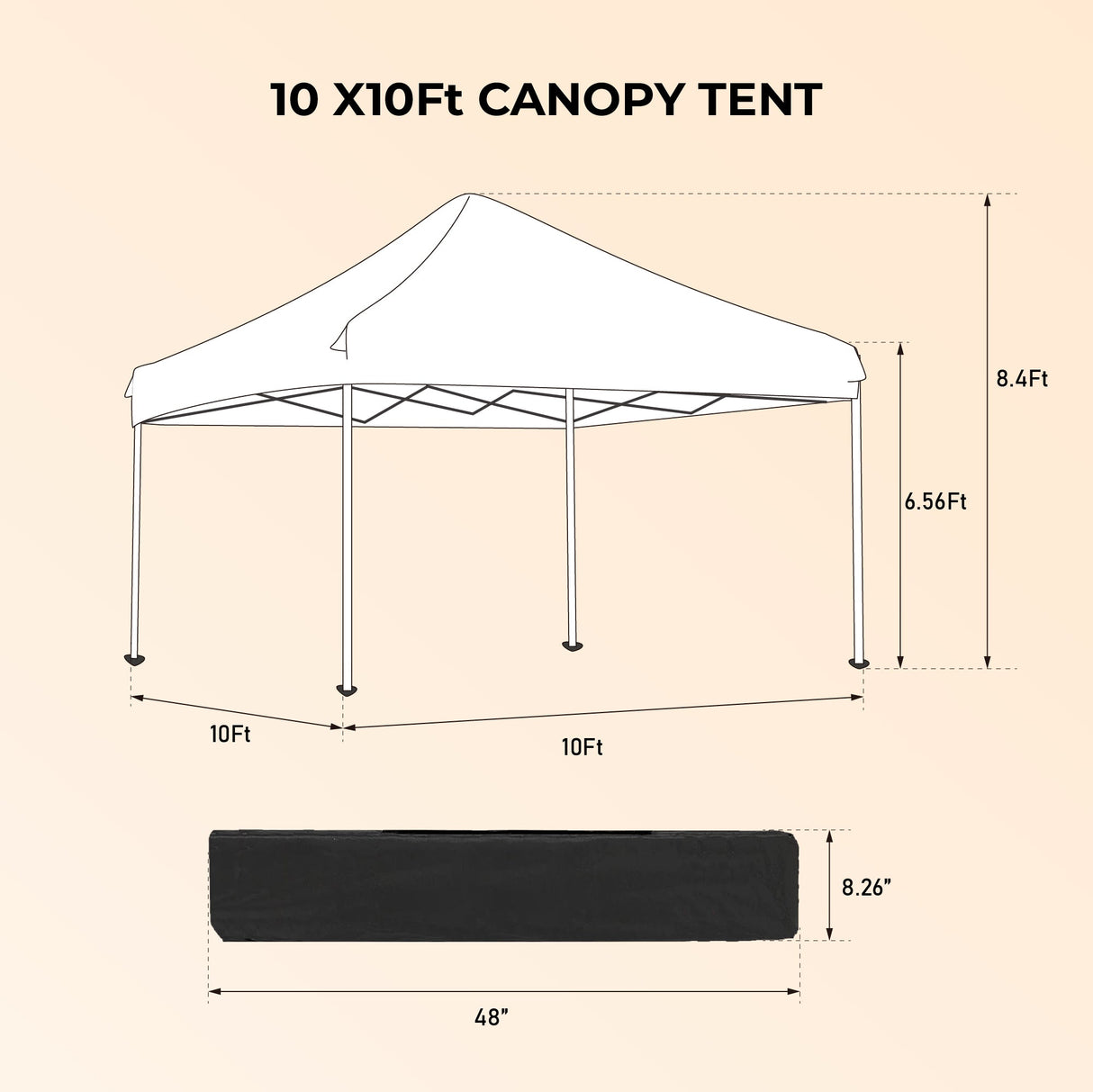 10x10ft Outdoor Pop Up Gazebo Canopy Tent