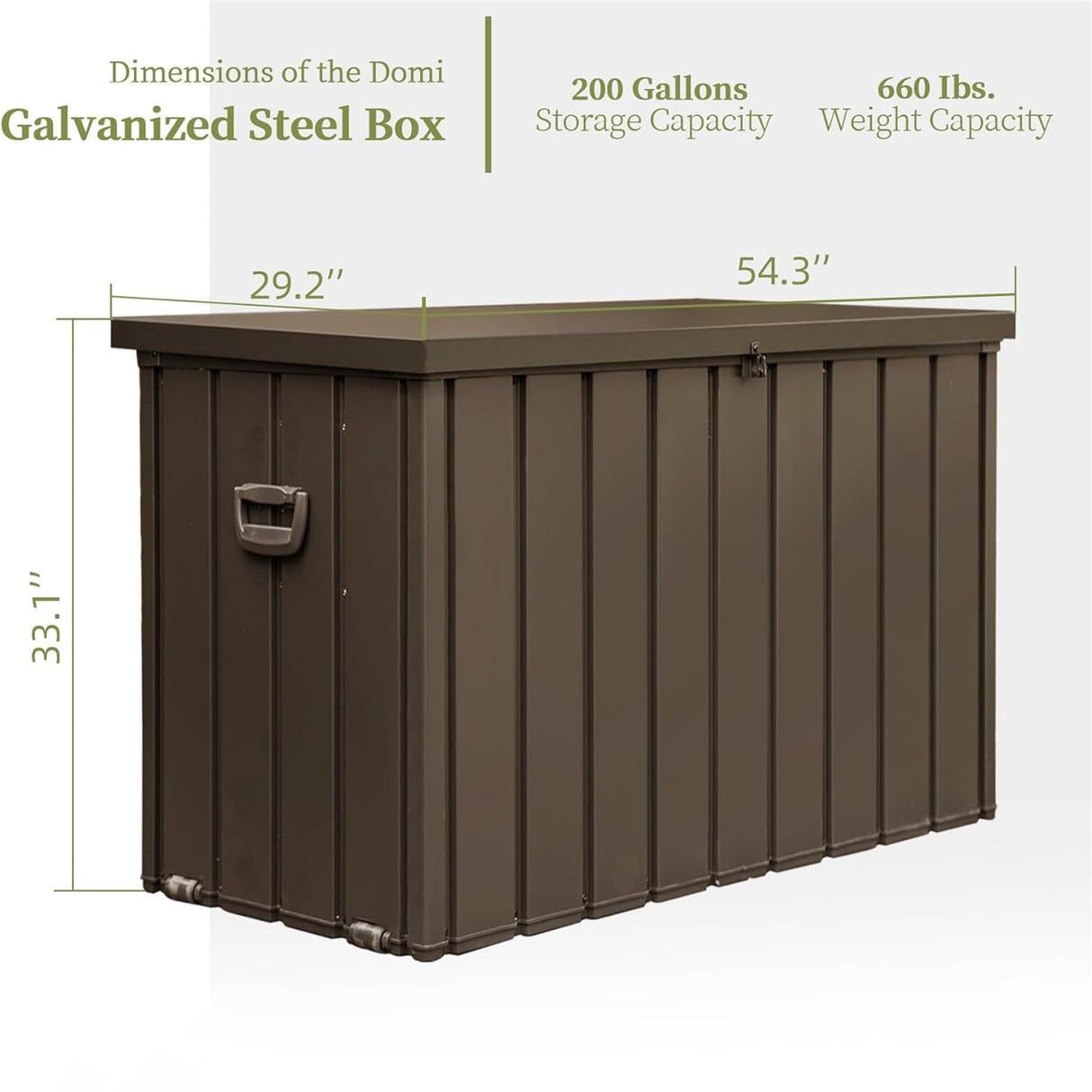200 Gallon Outdoor Storage Deck Box - Dark Brown