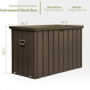 200 Gallon Outdoor Storage Deck Box - Dark Brown