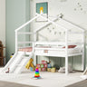 Twin Low Loft House Bed with Slide