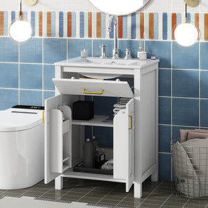 24" Bathroom Vanity Combo with Ceramic Sink