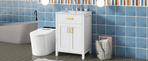24" Bathroom Vanity Combo with Ceramic Sink
