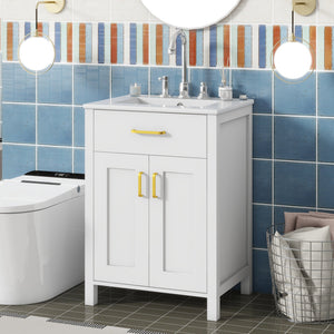 24" Bathroom Vanity Combo with Ceramic Sink
