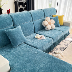 Universal Elastic Skirt Sofa Slipcover, Stretch Sofa Cushion Cover For Bedroom Office Living Room