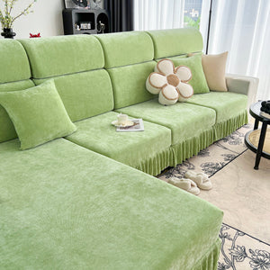 Universal Elastic Skirt Sofa Slipcover, Stretch Sofa Cushion Cover For Bedroom Office Living Room